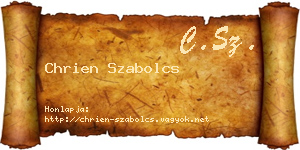 Chrien Szabolcs névjegykártya