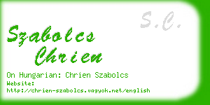 szabolcs chrien business card